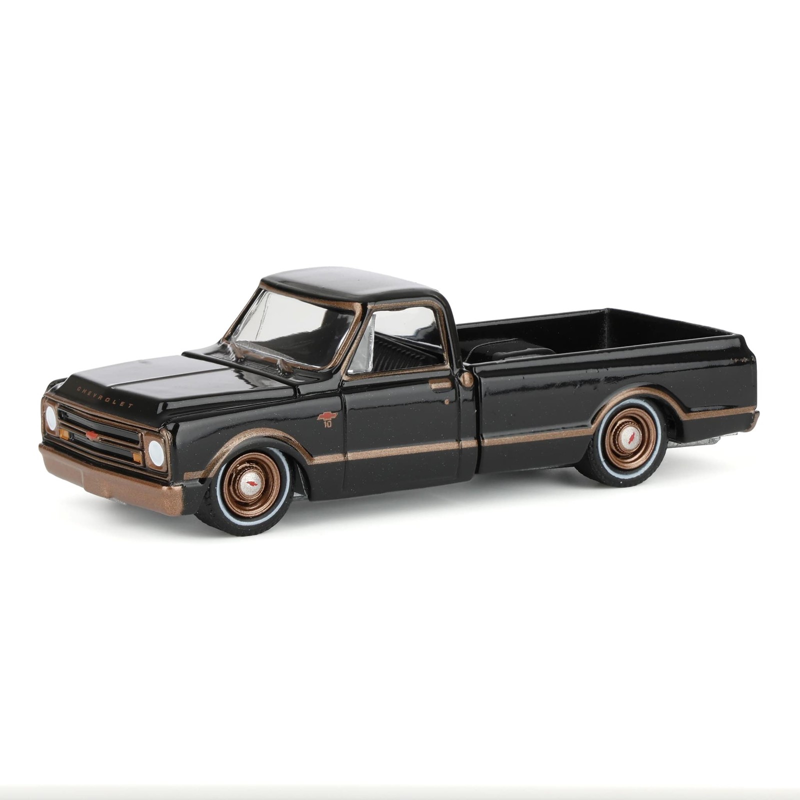 1/64 1972 Chevy C10 Lowrider, Black Bronze, GL Lowriders S7