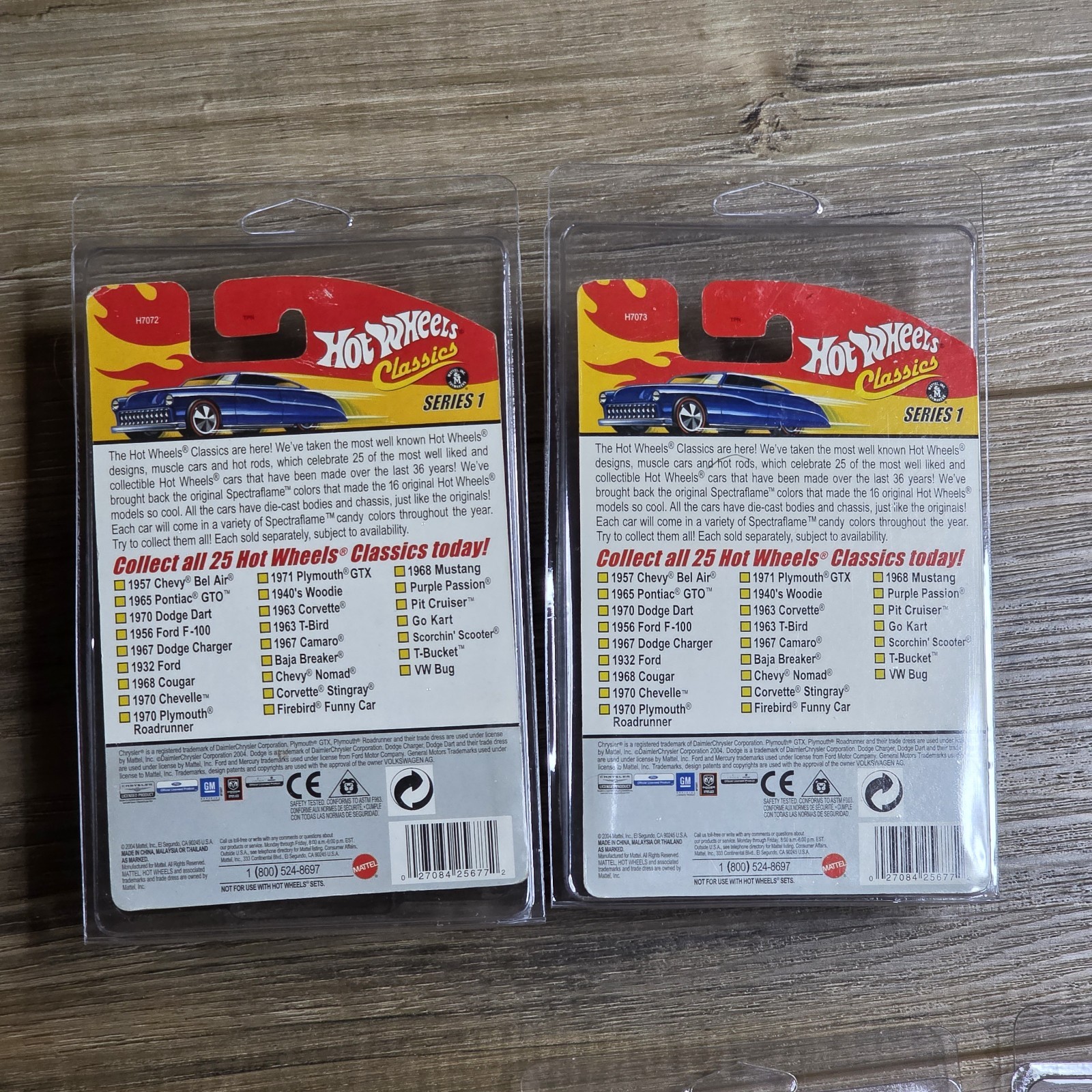 Hot Wheels Classics Series 1 Set of 22 Spectraflame Paint Redlines 1/64 Diecast