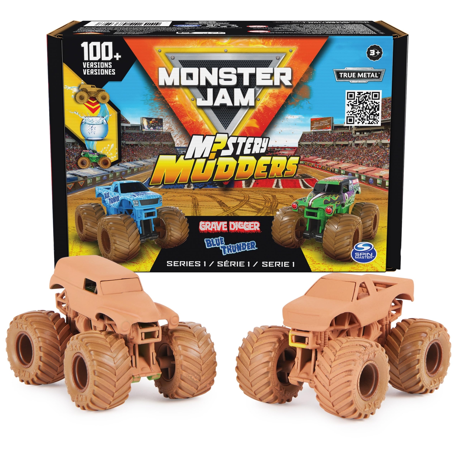 Mystery Mudders 1 64 Scale Monster Jam Trucks Wash to Reveal Collectible Toys