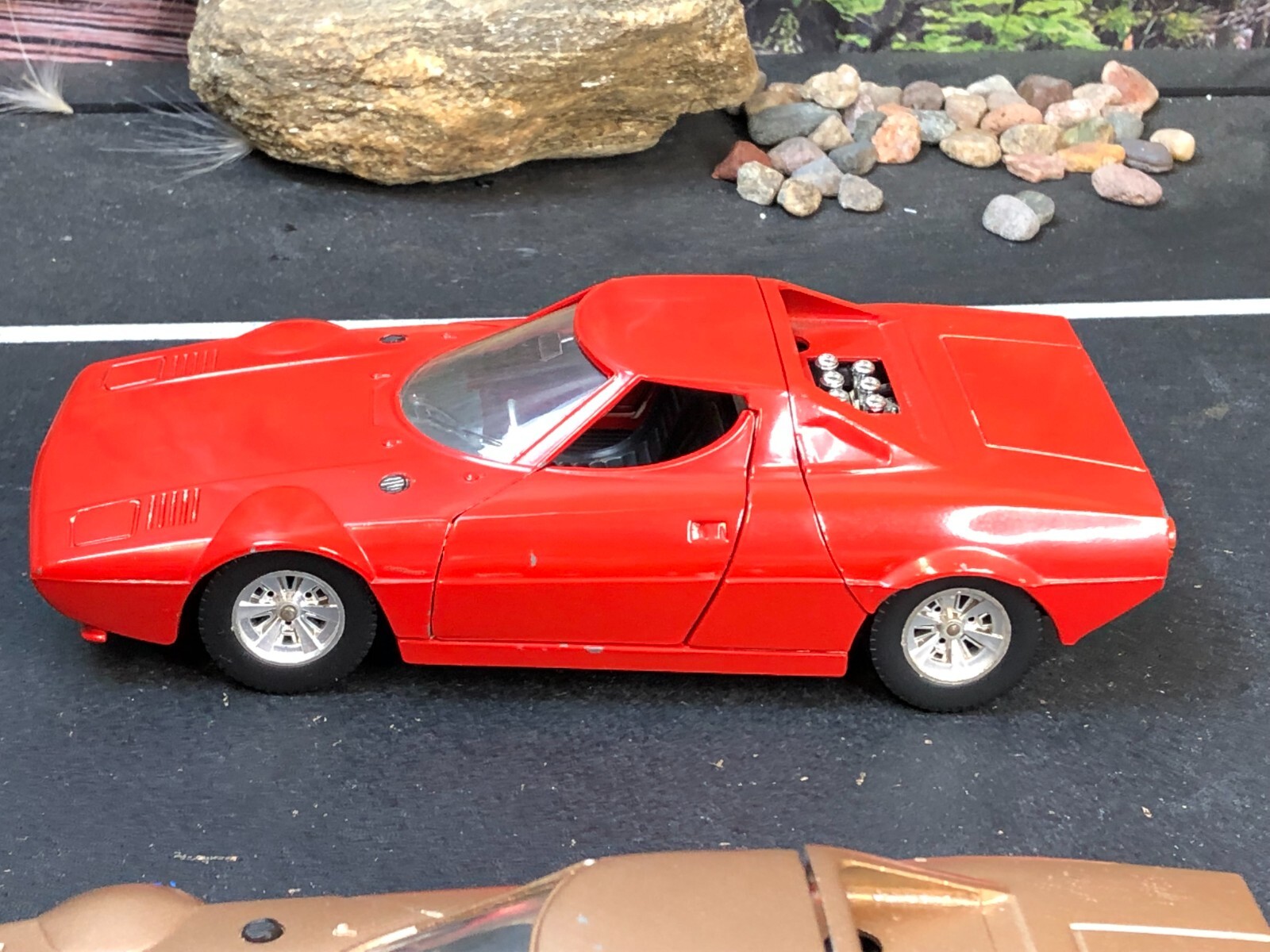 2 – Imperfect MARTOYS ITALY 1:24 Diecast RED/COPPER LANCIA STRATOS #0108 No Box