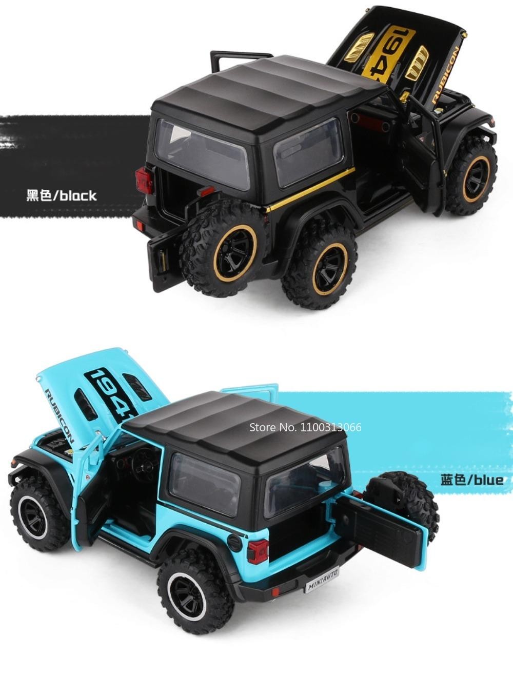 1:32 Alloy Diecast Off Road Vehicle Model 1941 Style Sound Light Toy Car Gift