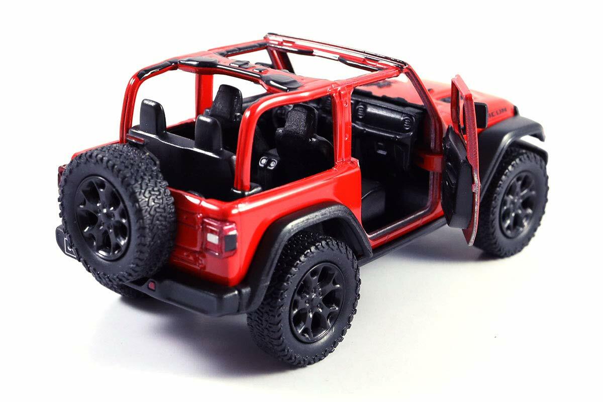 Jeep Wrangler Rubicon 4×4, Kinsmart, 6 colors, Diecast Toy Car, 5”, 1:34 scale