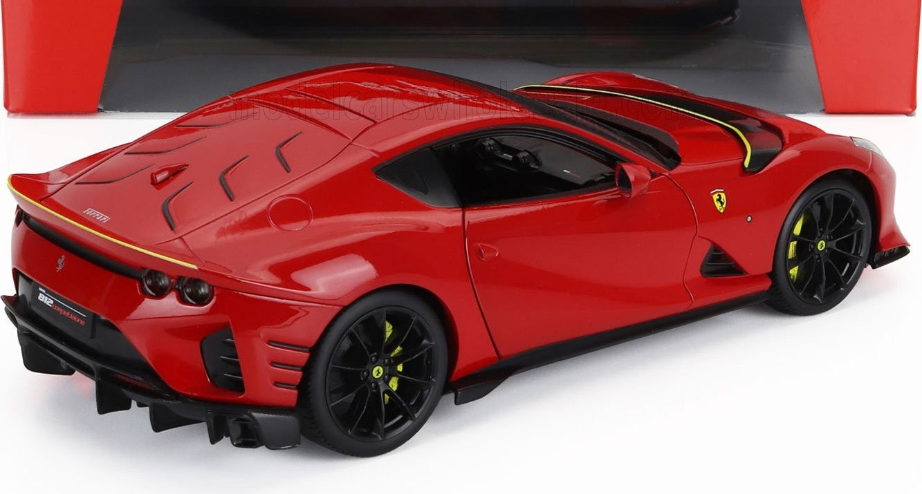 2021 Ferrari 812 Competizione Rosso Corsa Red in 1:18 scale by Bburago