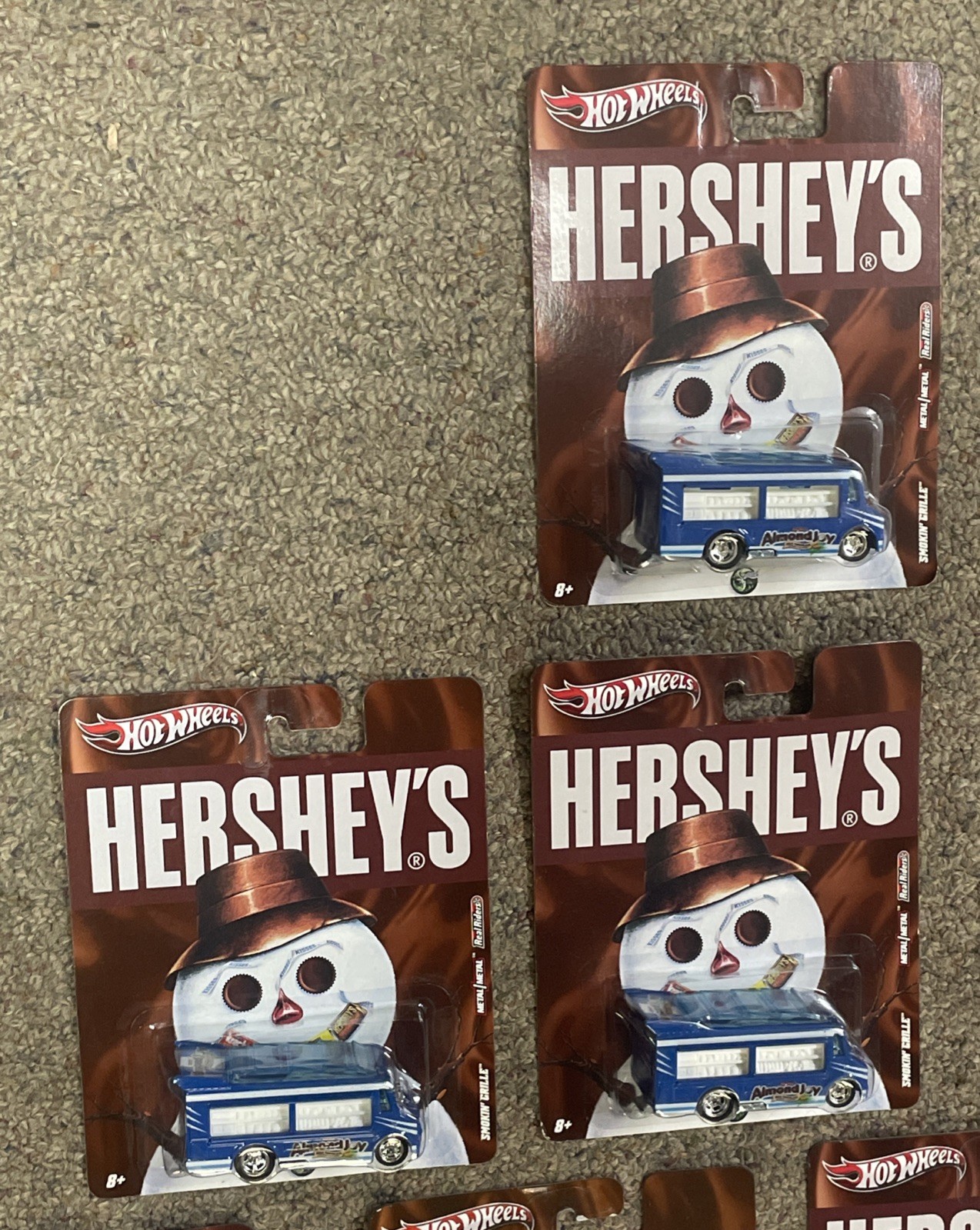 Lot of 13 Hot Wheels 3 Hershey’s 2 mini 2 York 2 Milk Dud 3 Almond Joy 1 Mounds