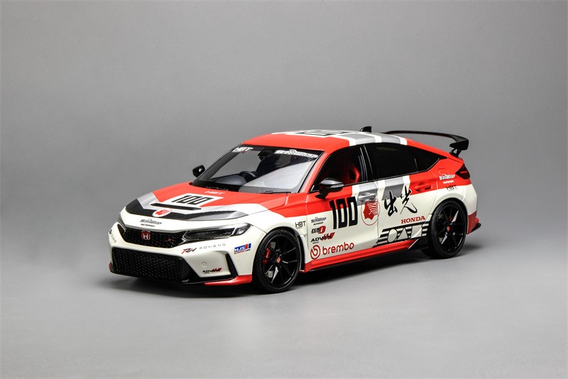 MH 1/18 Honda Civic Type R FL5 Idemitsu Limited 499 Diecast Model Car Blue/Red