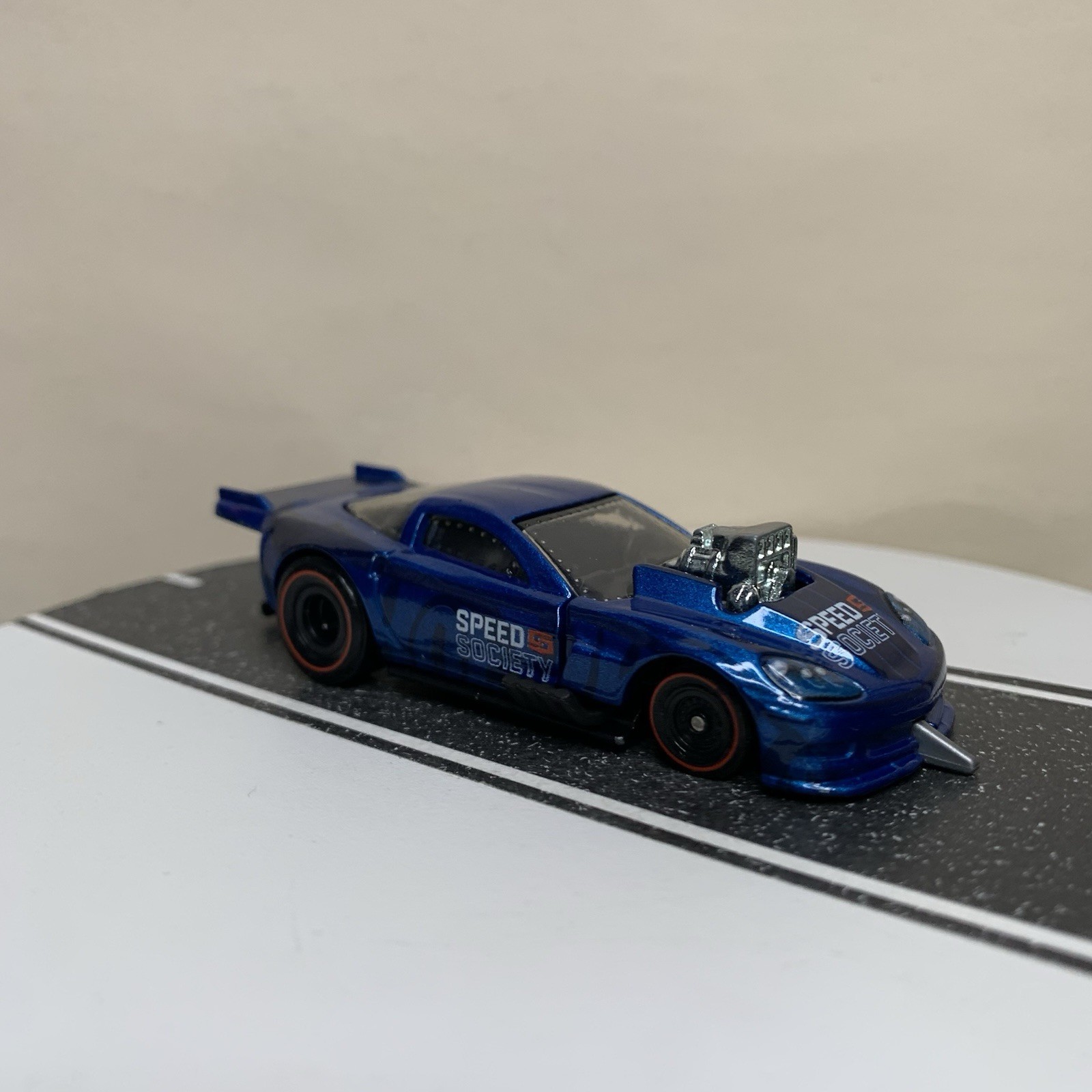 Hot Wheels Premium Boulevard ’12 Chevy Corvette Z06 Drag Racer Dragster Blue NM