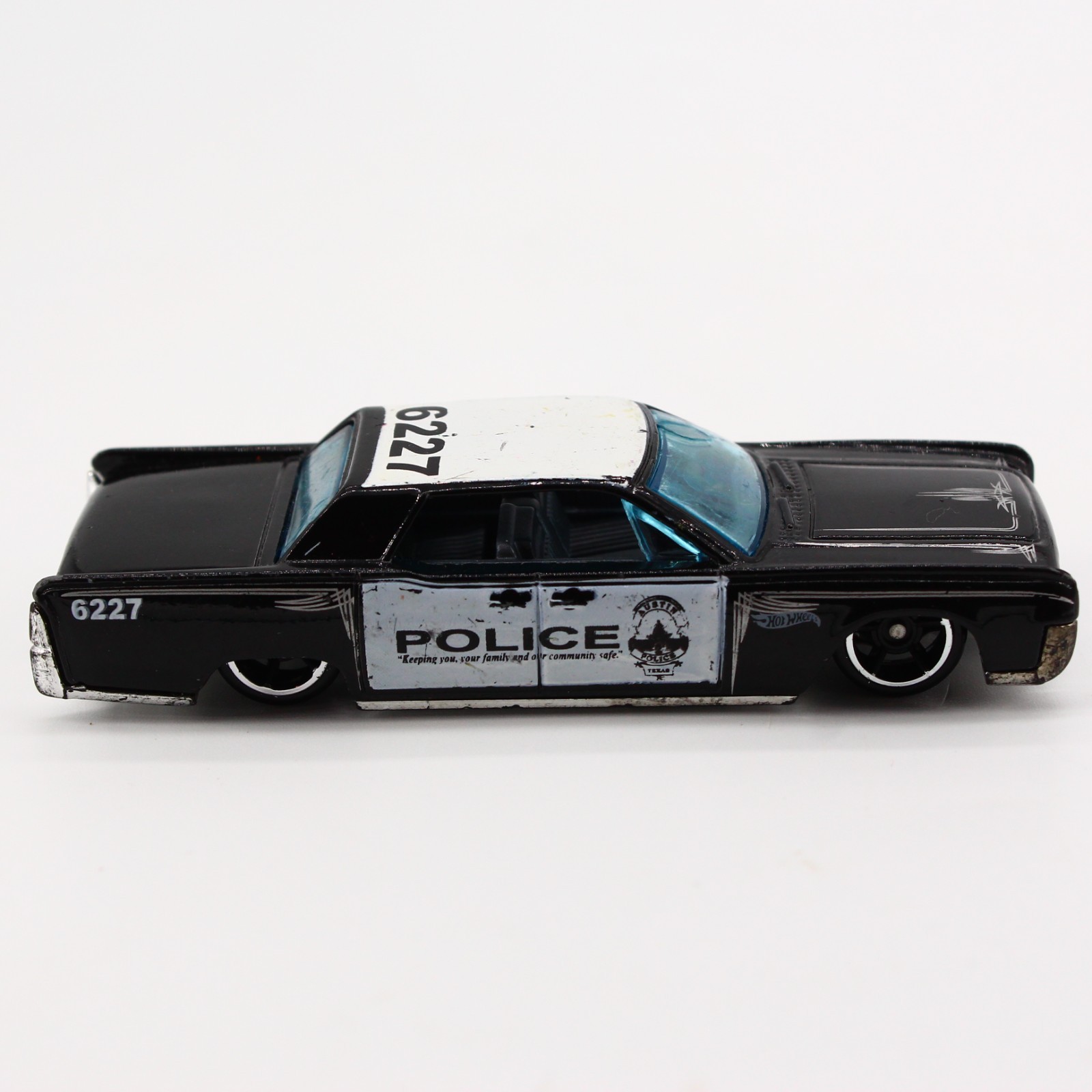 Hot Wheels 1964 Lincoln Continental Police Car Black 1:64 Diecast Loose
