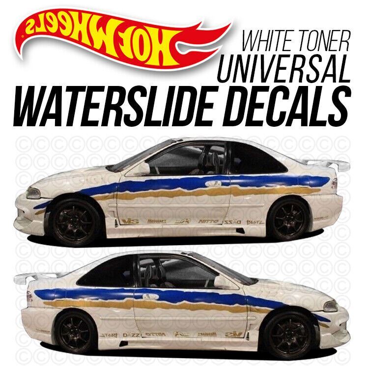 1/64 DANNY VIS CIVIC FAST N FURIOUS Custom Universal WaterSlide Decal Hot Wheels