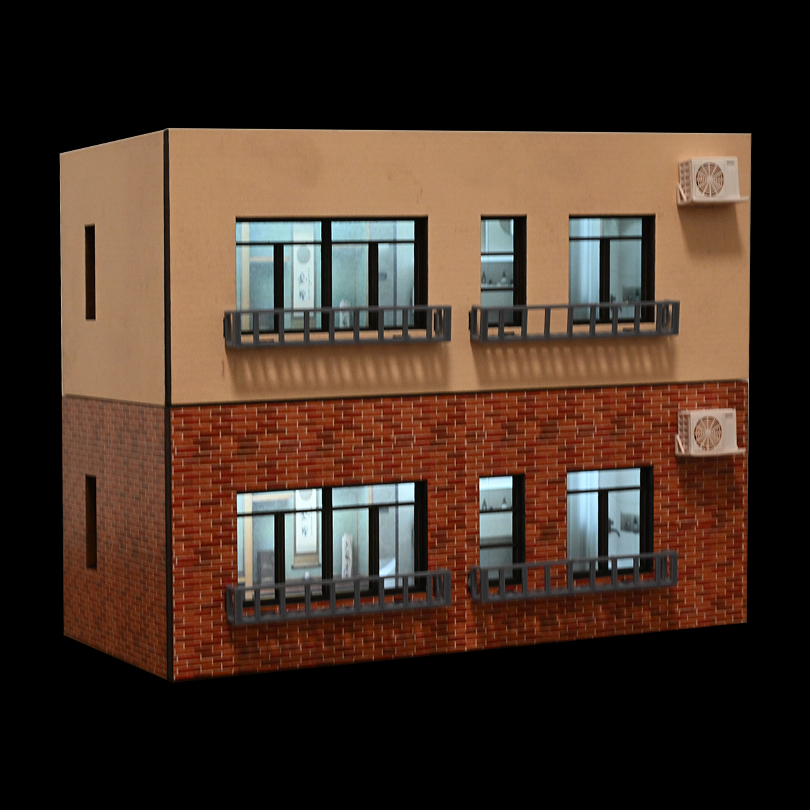 Diorama 1/64 Car Garage Model LED Street Parking Lots Building Display Model US