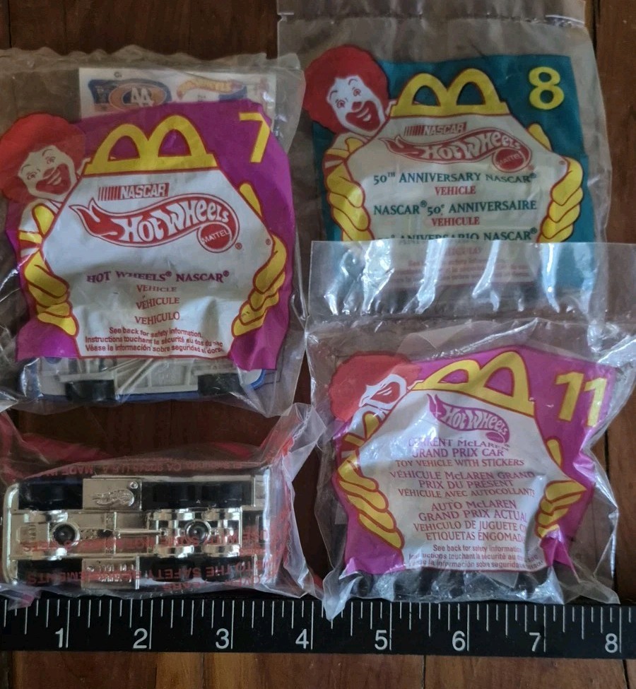 Hot Wheels McDonald’s + Cereal Lot Of (4) Count Chocula Nascar