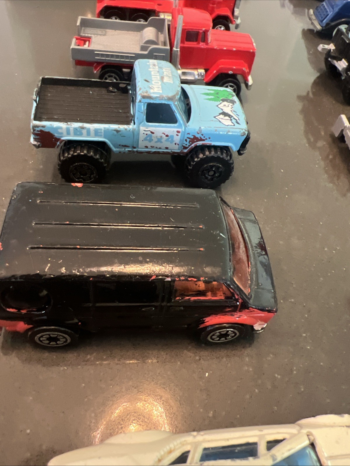 Lot Of 33 Diecast & Plastic Vintage Cars Trucks Mixed Brands See Description