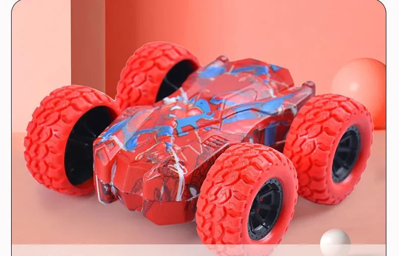 Double Sided Inertia Toy Car Kids Off Road Anti Collision Sliding Stunt Car
