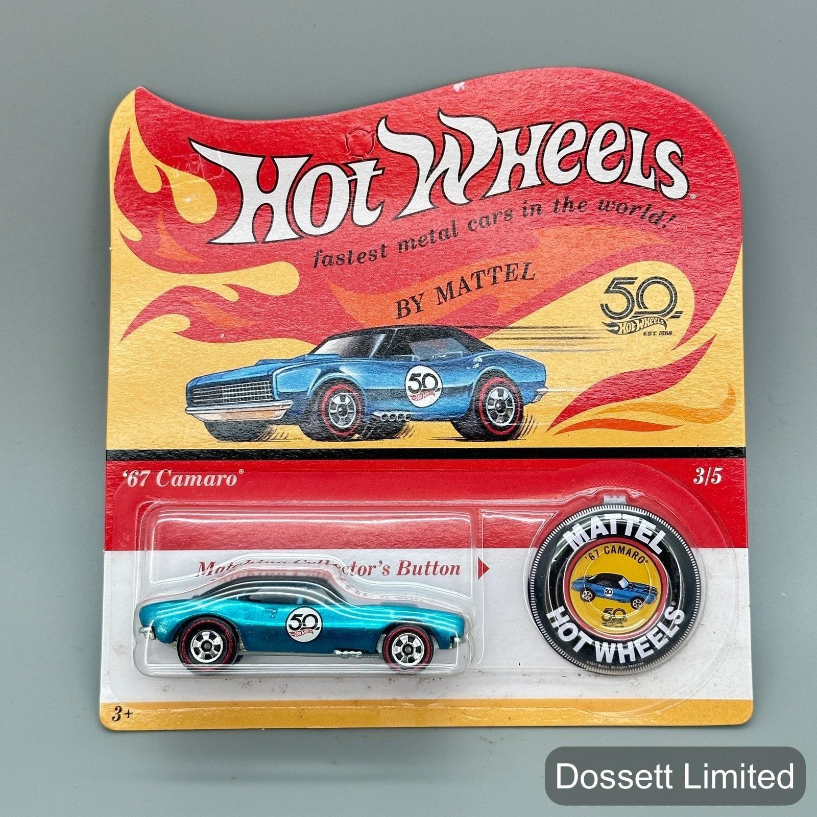 Hot Wheels 50th Anniversary Originals Redline Set of 5 Cars Buttons FTX83 2017