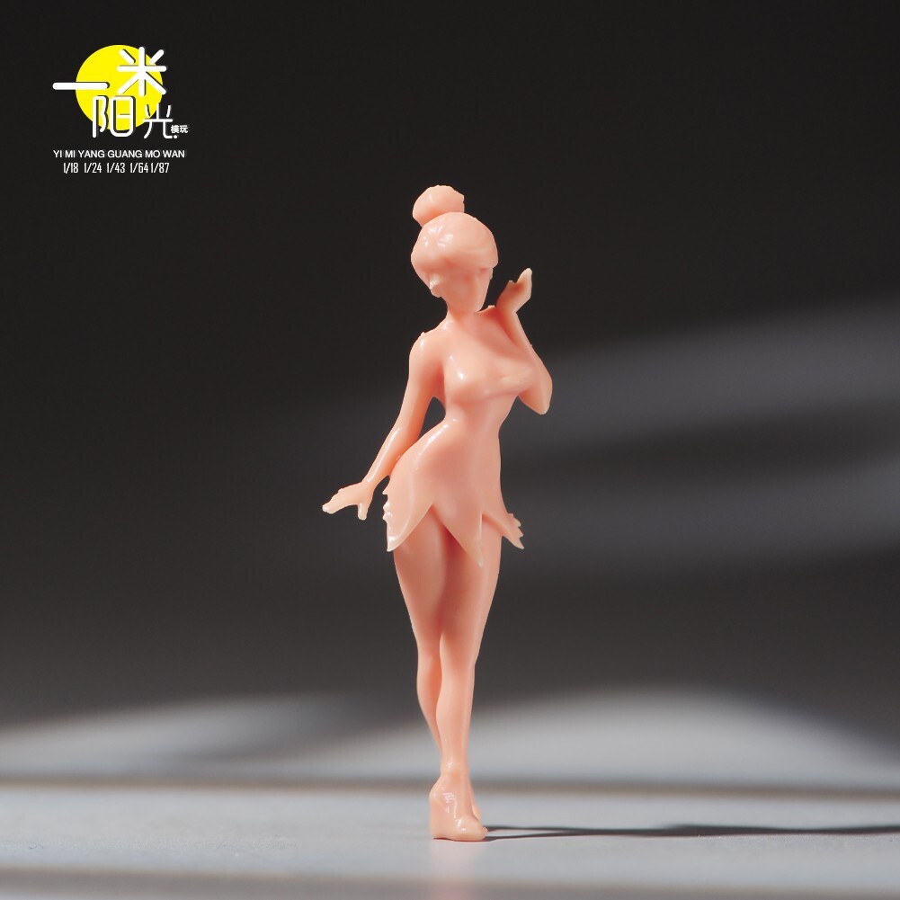 Resin 1/18 1/24 1/43 1/64 1/87 Princess Girl Doll Unpaint Mini Figure Model Toys