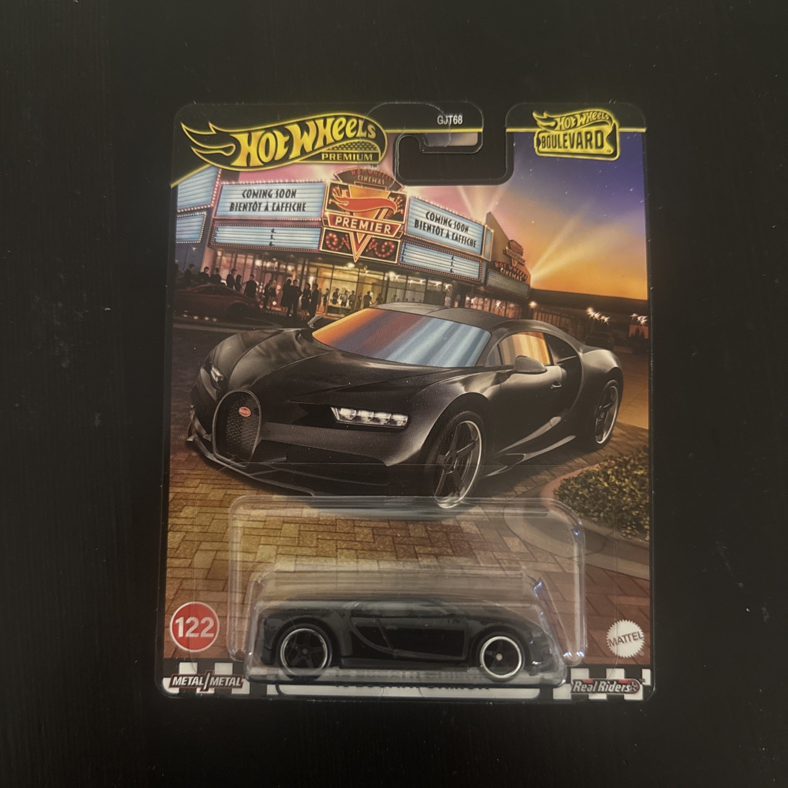 2025 Hot Wheels Premium ’16 Bugatti Chiron #122 Black Car Culture Boulevard