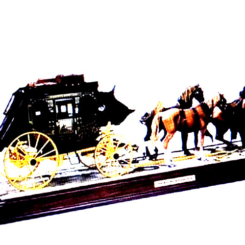 FRANKLIN MINT JOHN WAYNE STAGECOACH 1/16 with accessories MIB READ DESCRIPTION