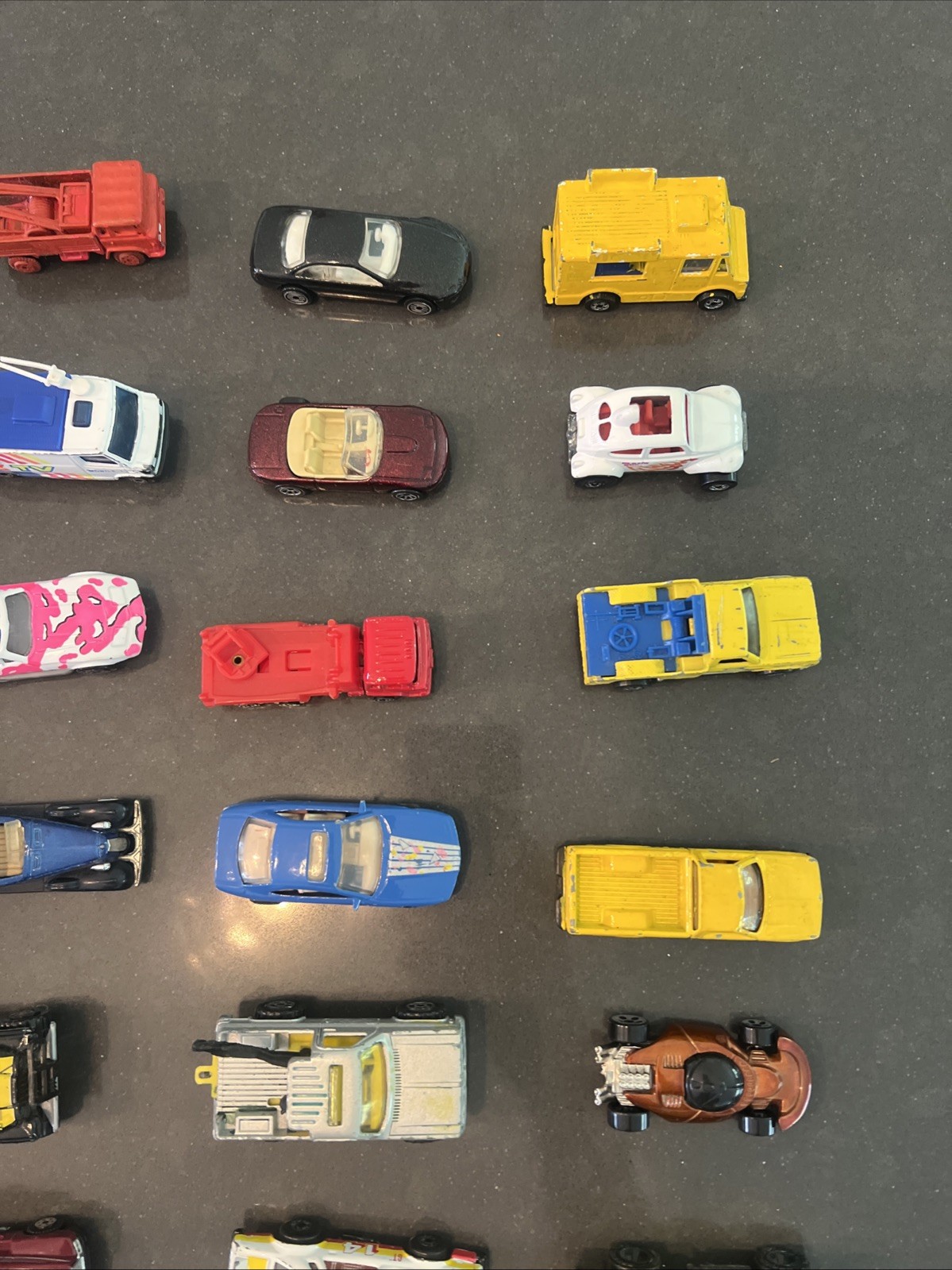 Lot Of 33 Diecast & Plastic Vintage Cars Trucks Mixed Brands See Description