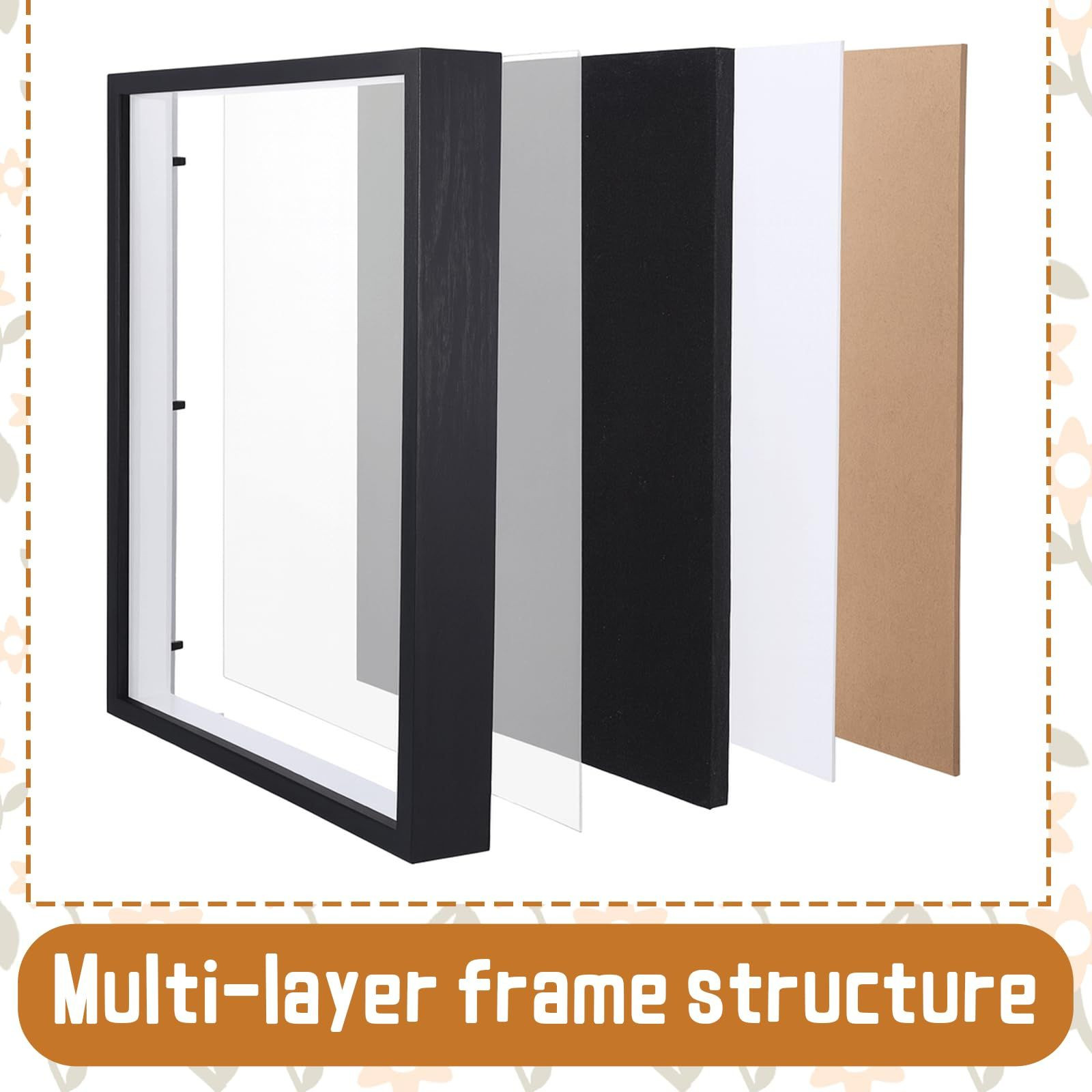 15.7 x 11.8” Pin Display Case Enamel x 11.8 inches, Black