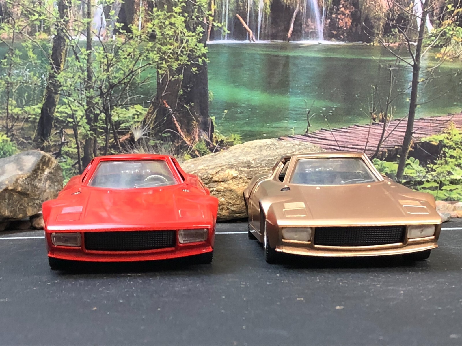 2 – Imperfect MARTOYS ITALY 1:24 Diecast RED/COPPER LANCIA STRATOS #0108 No Box