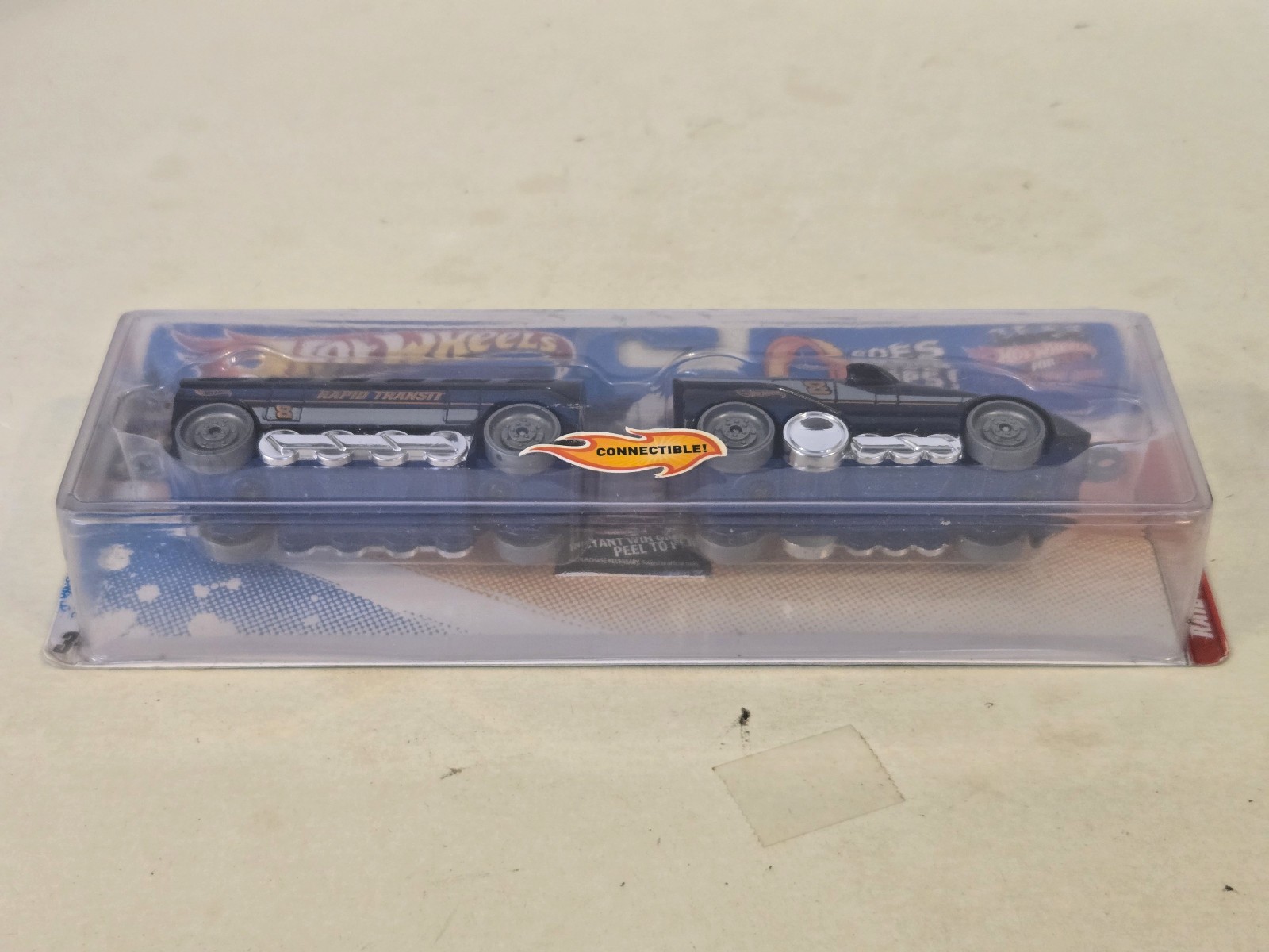 2011 Hot Wheels Rapid Transit Trains Rail Rocket Black/Blue 116A