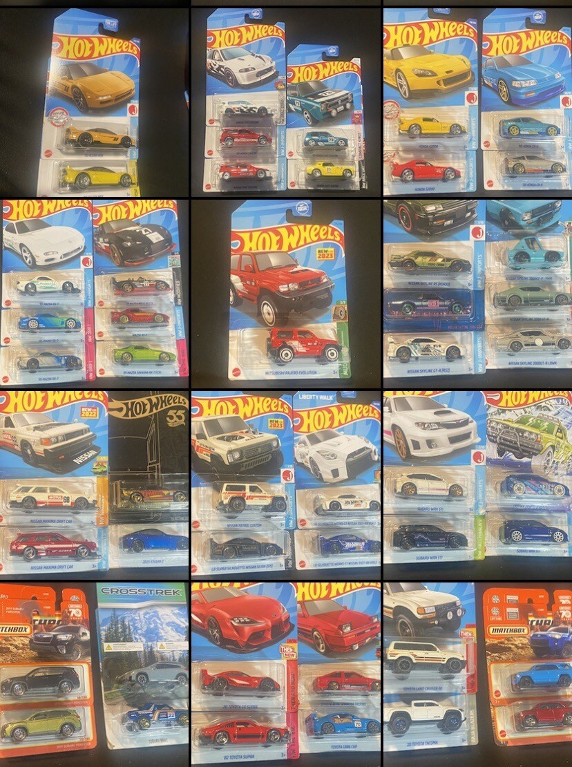 Hot Wheels JDM Mixed Lot Of 61 Acura Nissan Toyota Subaru Honda