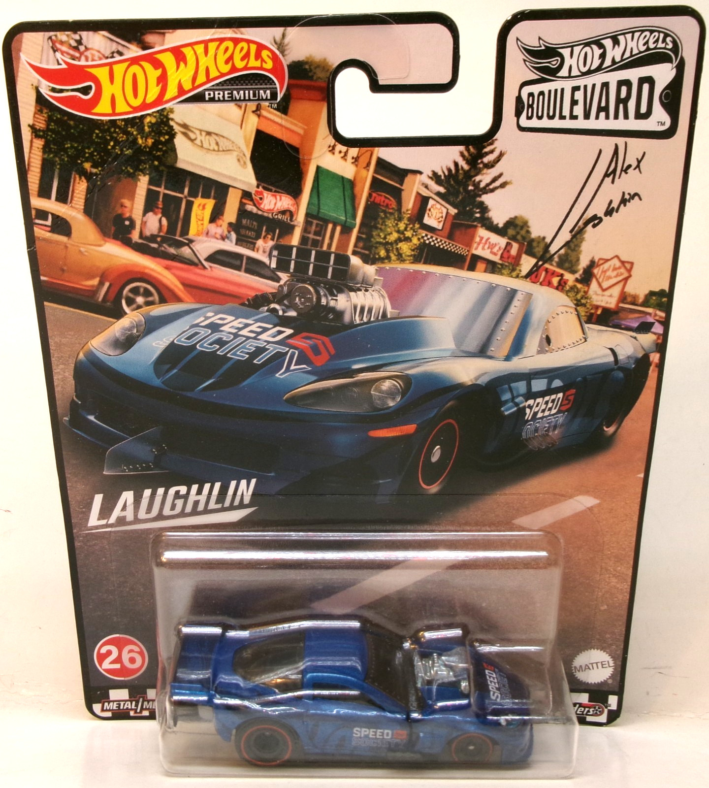2021 HOT WHEELS 1:64 PREMIUM BOULEVARD #26 BLUE ’12 CORVETTE Z06 DRAG RACER