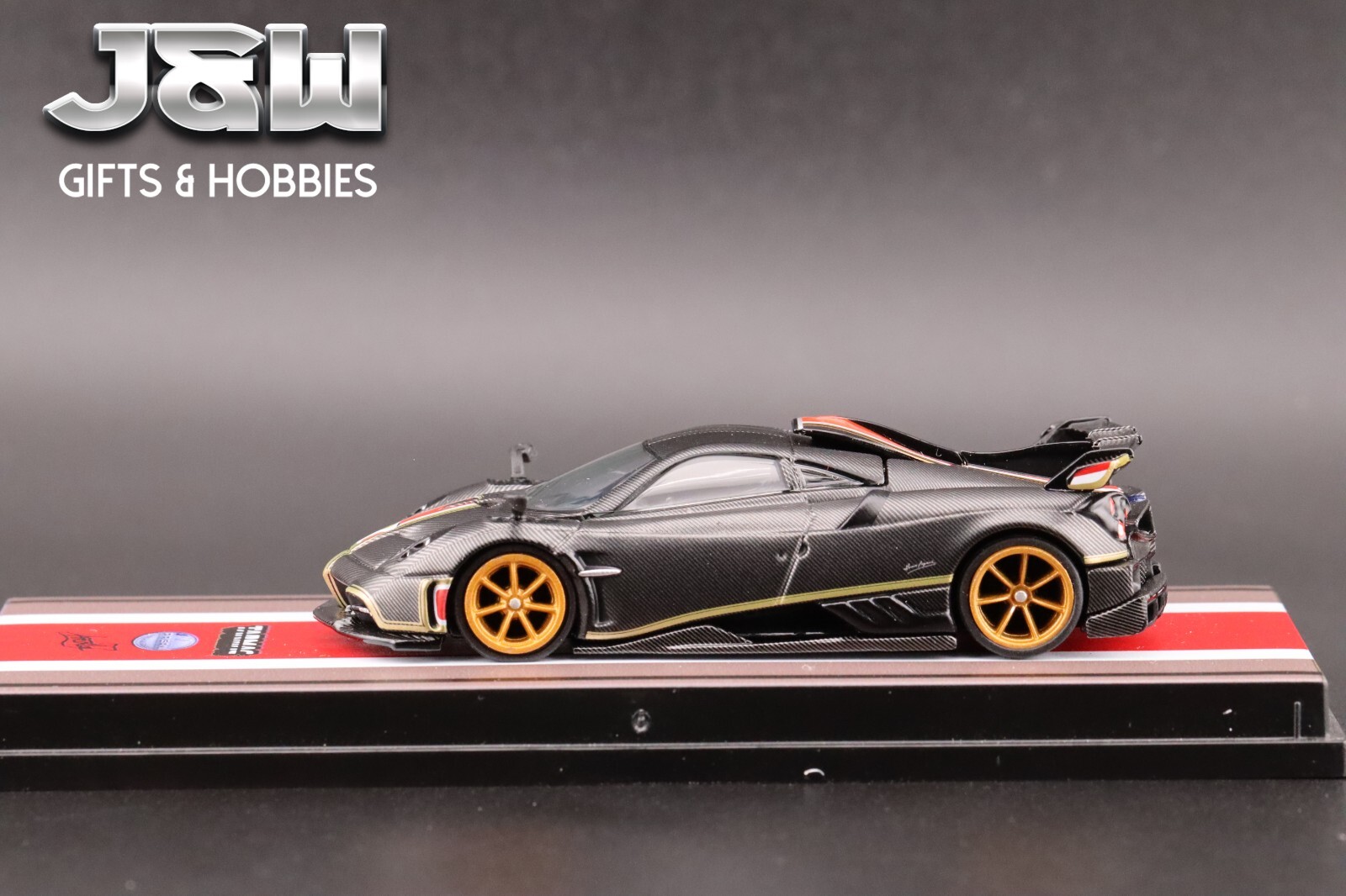 Tarmac Works Pagani Imola Limited Edition Matt Black Carbon Fiber 1/64