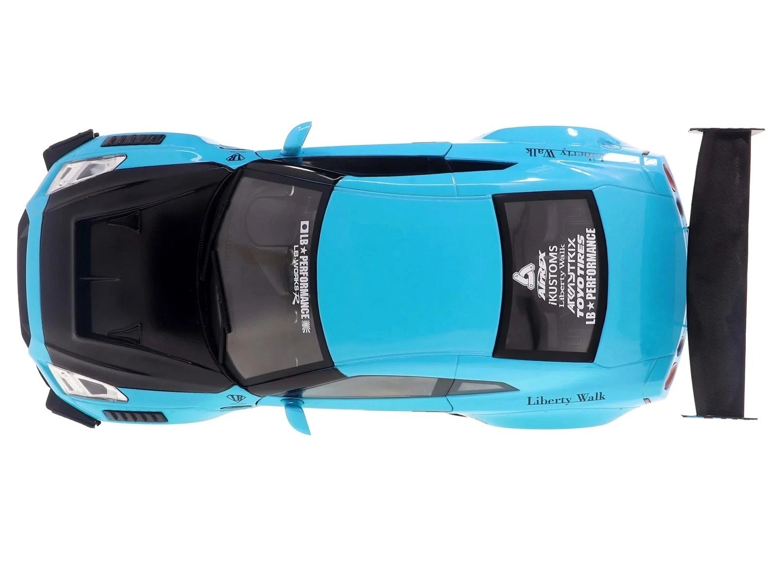 2023 NISSAN GT-R (R35) LIBERTY WALK 2.0 RHD BABY BLUE 1/18 BY SOLIDO S1805817-7B