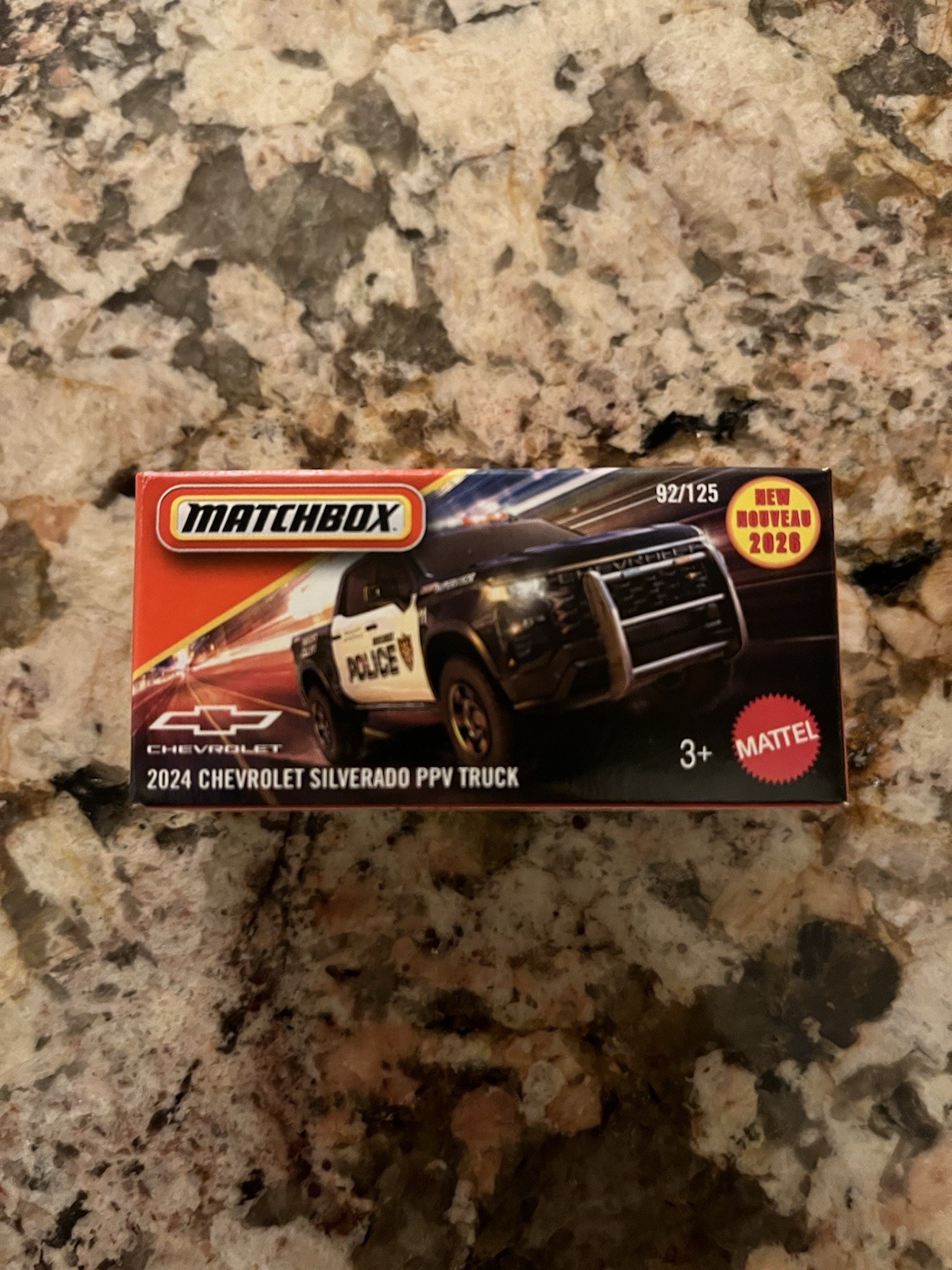 Matchbox 2026 Power Grabs 2024 Chevrolet Silverado PPV Truck #92/125 Police