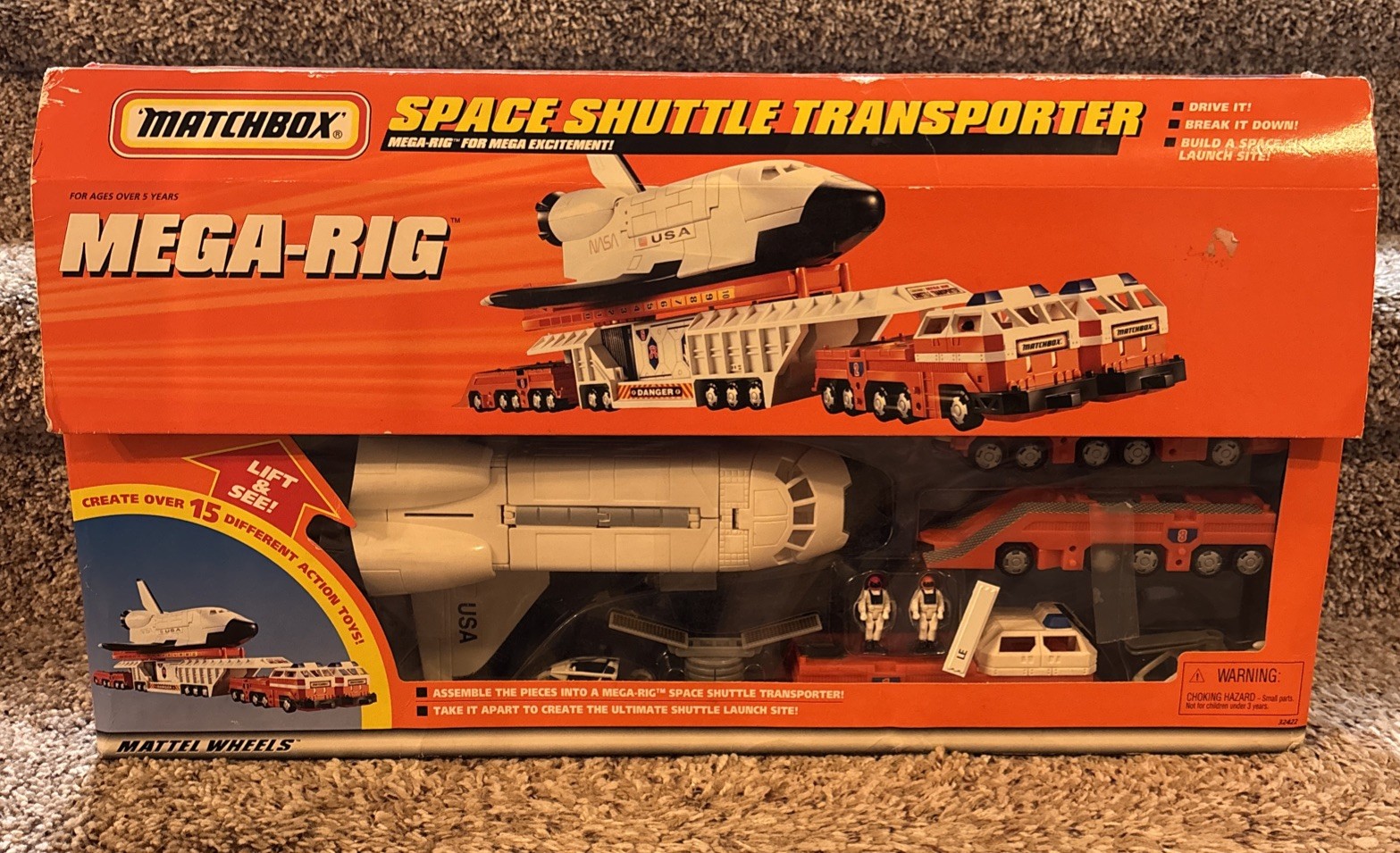 Matchbox 1997 Mega-Rig Space Shuttle Transporter & Shuttle – New Sealed Box