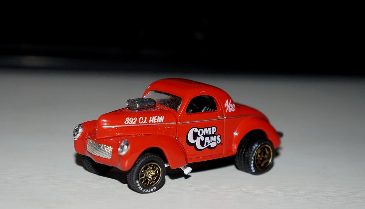 Red ’41 1941 Willys Coupe 392 Hemi Gasser NHRA Drag Rubber Tires Loose M2
