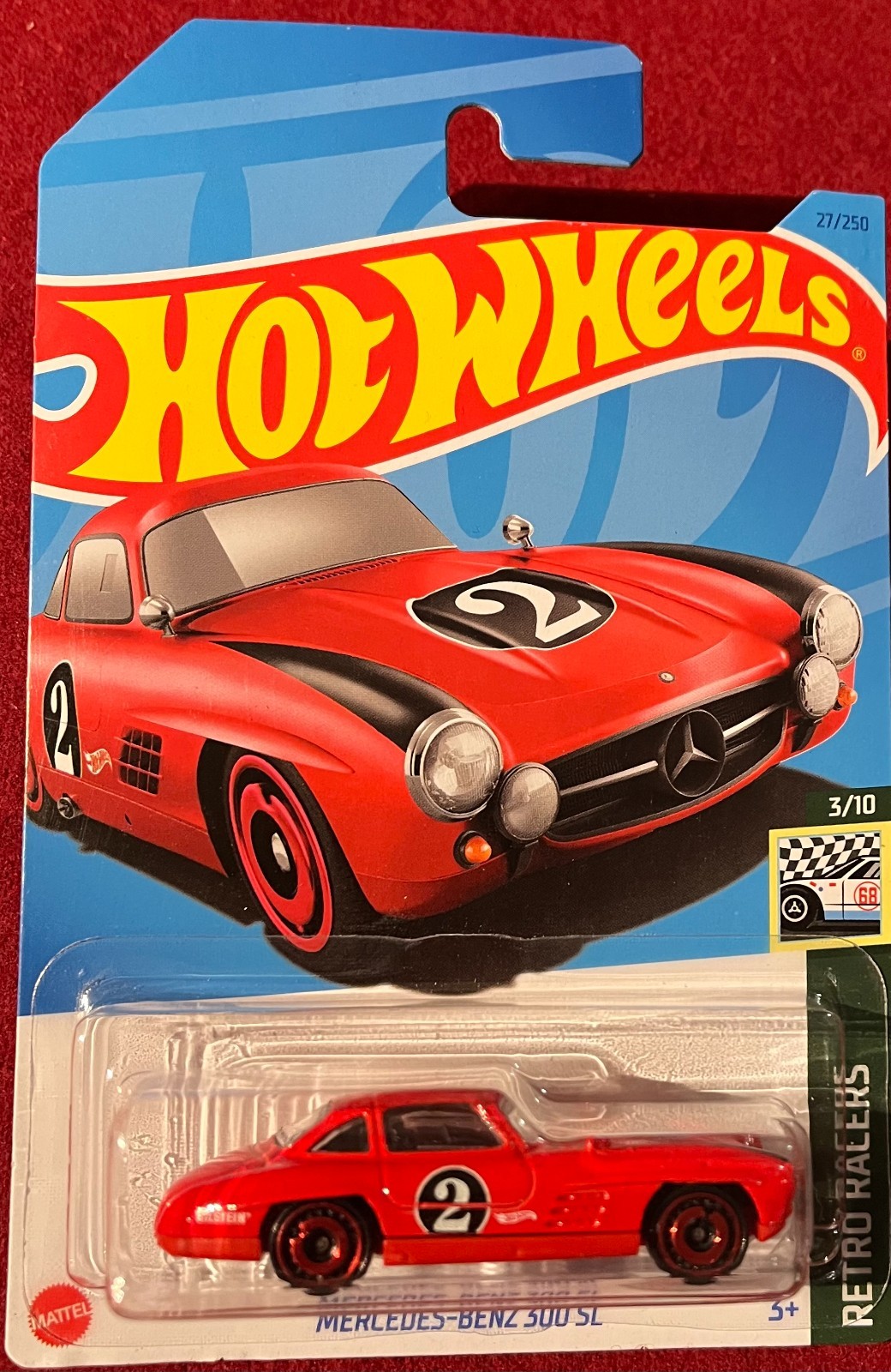 HOT WHEELS MERCEDES-BENZ 300 SL RED 27/250 . SEE COMBINED OFFERS !