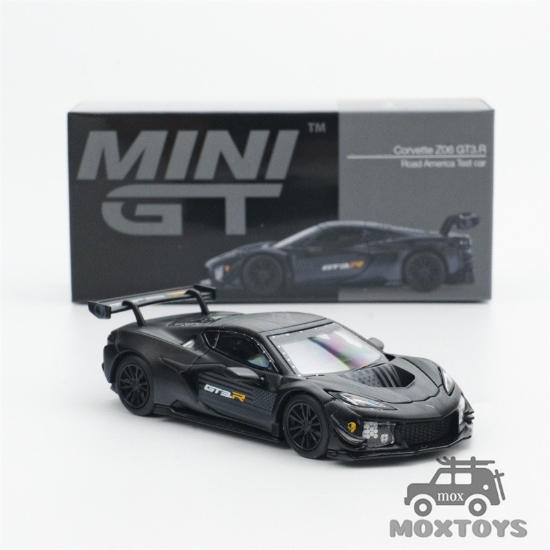 Mini GT 1:64 Corvette Z06 GT3.R Road America Test car Black Car