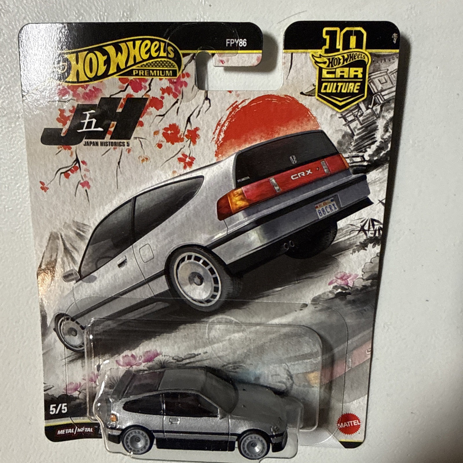 Hot Wheels Premium Car Culture – ’88 HONDA CRX [Japan Historics 5] JKF13 – New