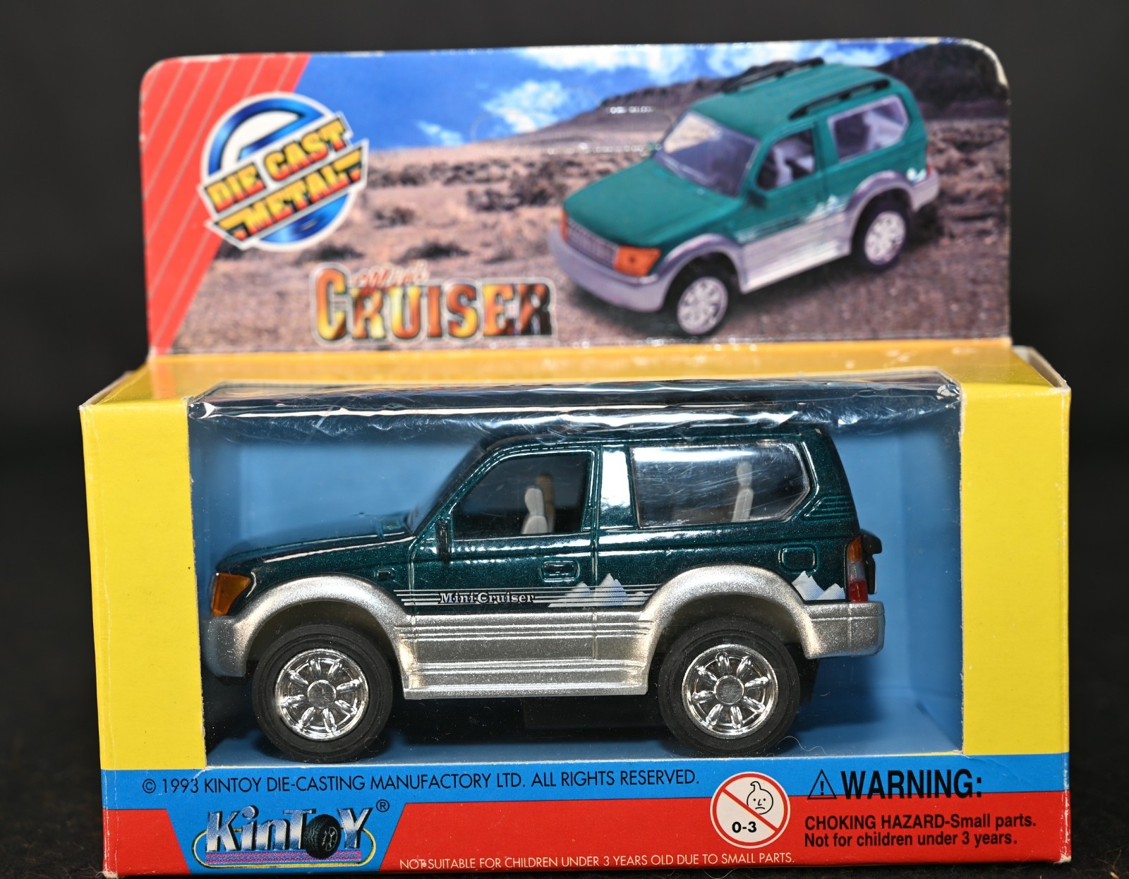 Vintage 1993 Kintoy Mini Cruiser Toyota Land Cruiser Prado Green 1:40 Diecast