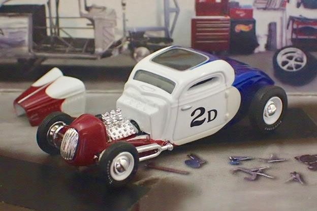 Pierson Brothers flathead V8 Speedster 1934 Ford Lakes Coupe 1/64 Scale LE R
