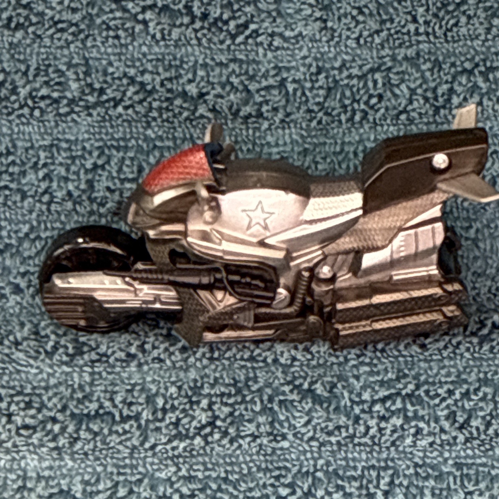 Hasbro Marvel Diecast Toy Motorcycle Vehicle Silver/Black/Red 2015