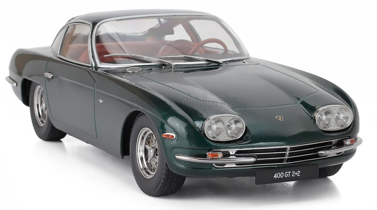 KK Scale Lamborghini 400 GT 2+2 1966 Dark Green Metallic 1:18
