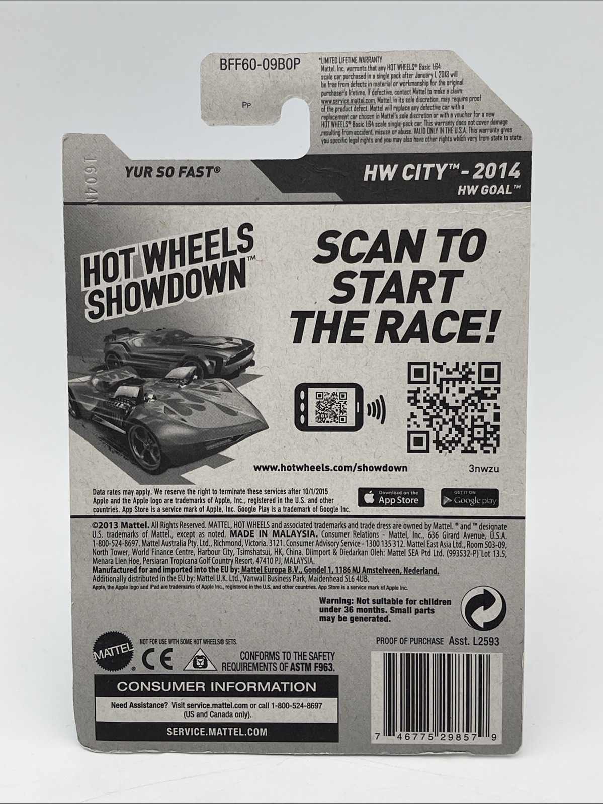 2014 Hot Wheels HW City Yur So Fast #12 Red Version HW Goal New