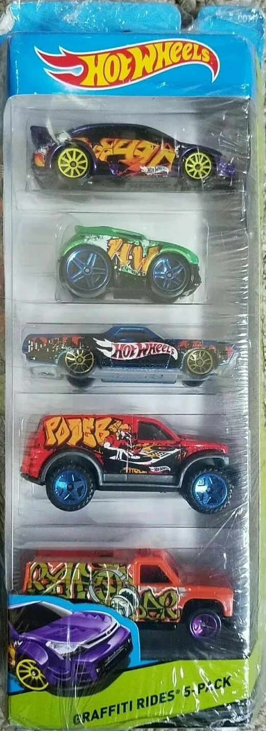 New Sealed Hot Wheels HW Workshop Graffiti Rides 5-Pack 2014 (USA SHIPS FREE)