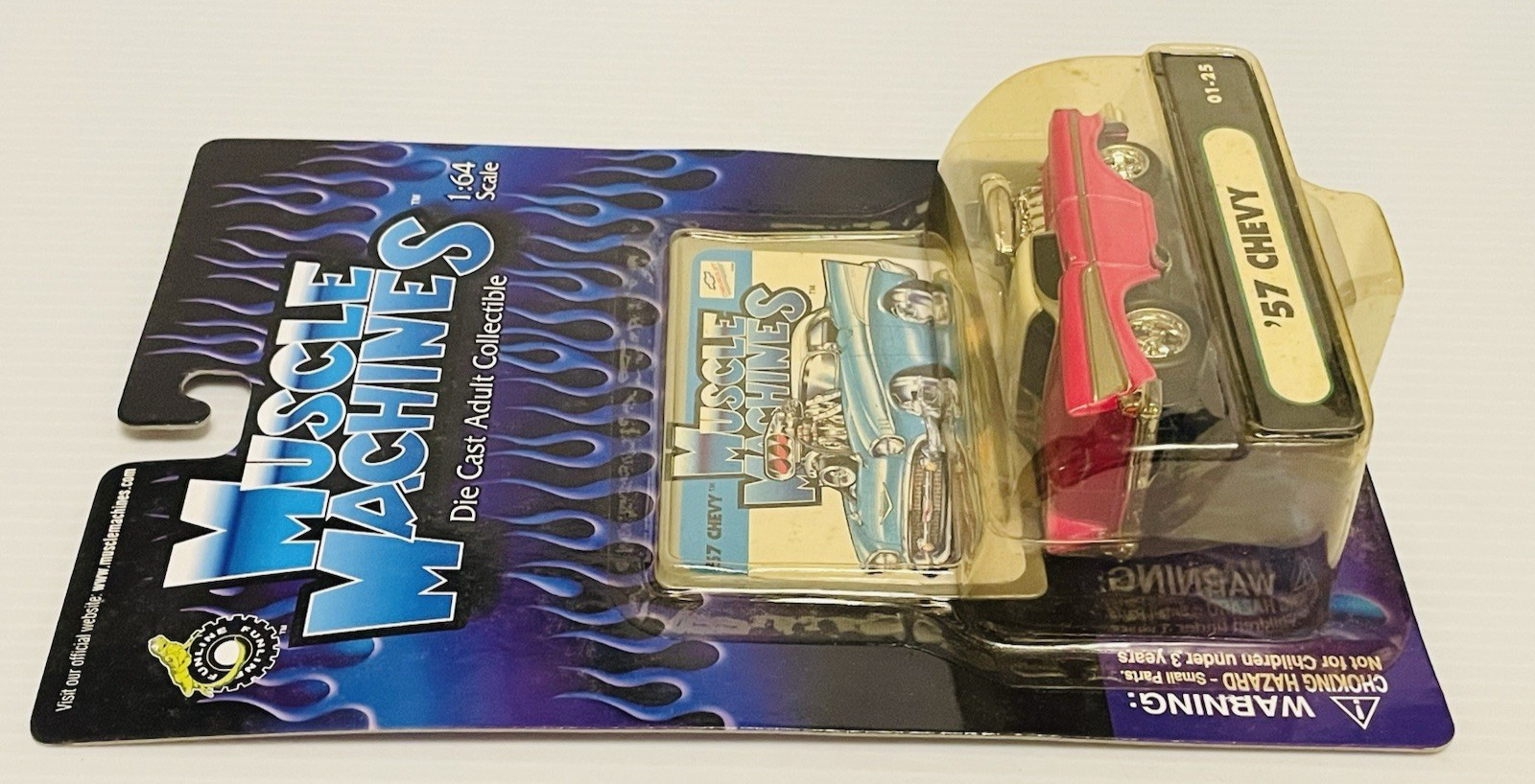 3 Muscle Machines ’55 Nomad ’57 Chevy ’53 Chevy PU 1:64 scale Die Casts Sealed.