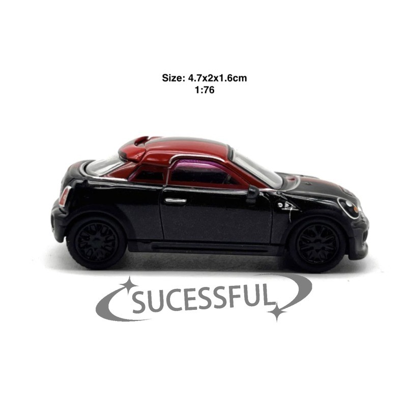 1:76 Red Mini Cooper Coupe Metal Diecast Sport Car Model Brand New