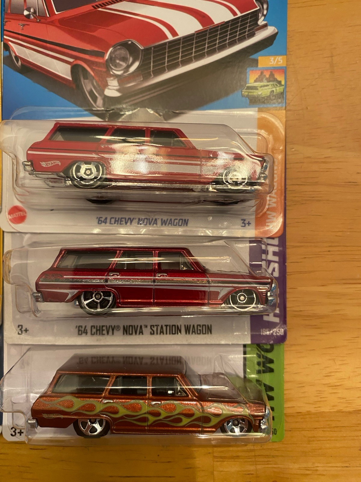 Hot Wheel Chevy Nova Wagons & Impala’s, Mixed Lot Of 6