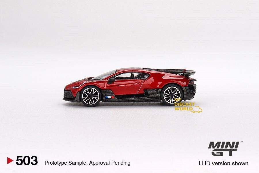 1:64 Mini GT #503 Bugatti Divo Red Metallic Diecast Model MGT00503