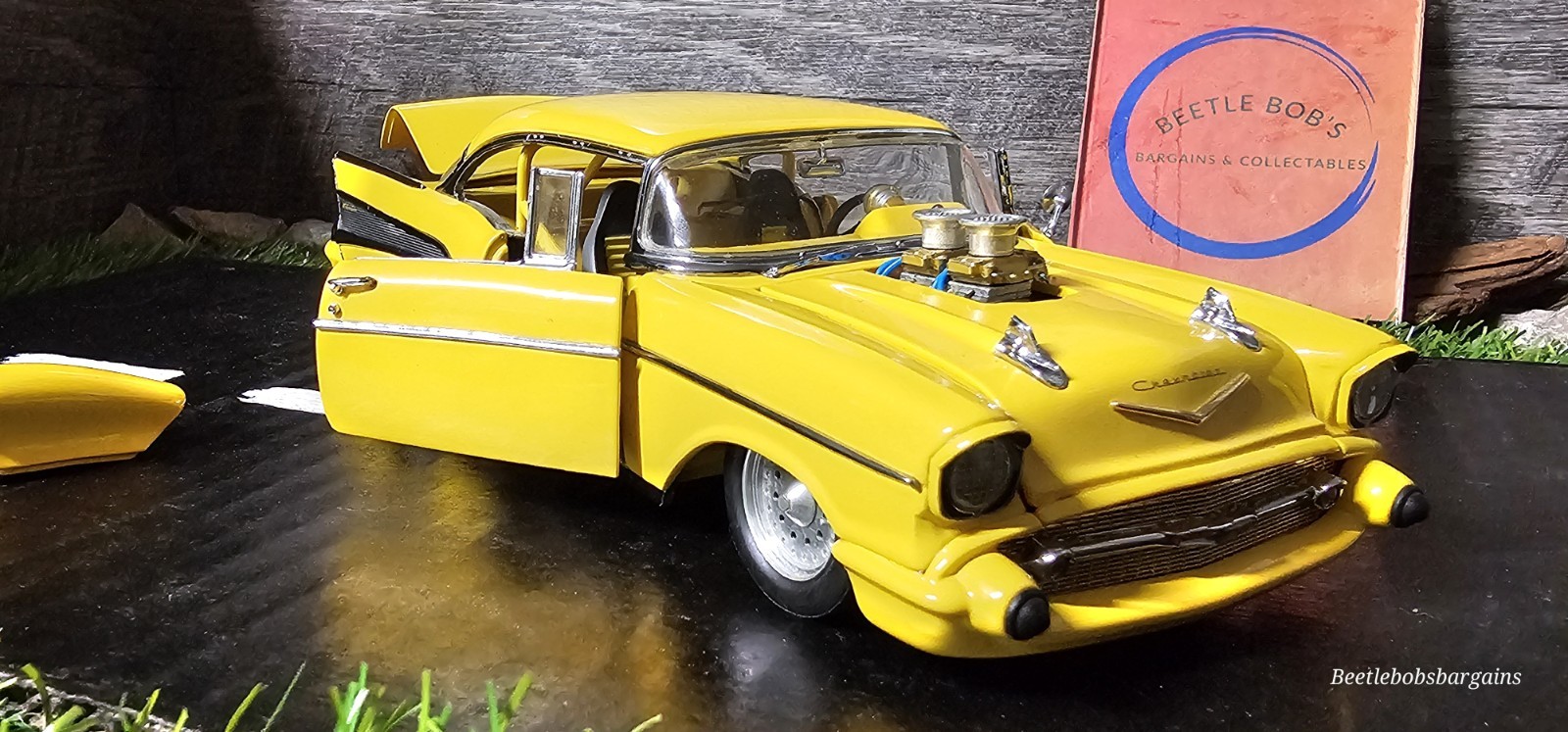 Vntg 1999 Danbury Mint 1957 Chevrolet Pro Street Dragster 1:24 Diecast **READ**