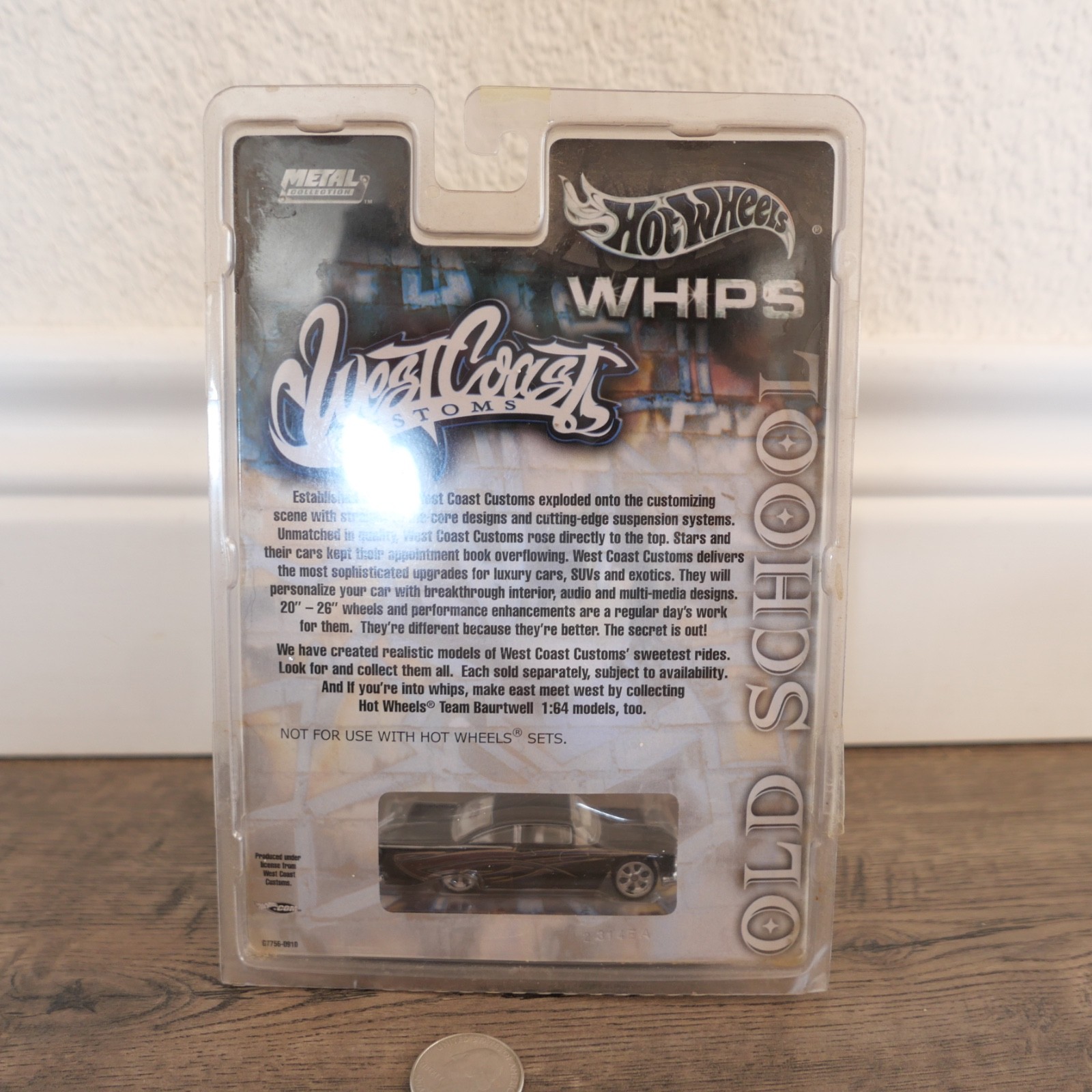 Hot Wheels Whips ’69 Chevy Impala West Coast Customs 1/30000 Black