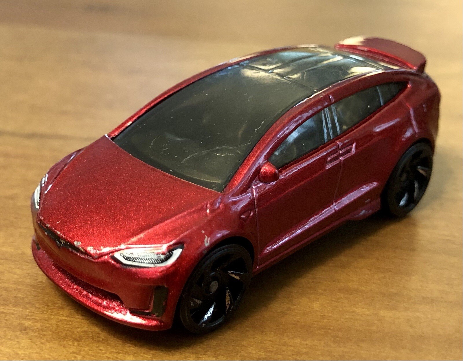 2016 Hot Wheels Tesla Model X Red DTX01 Diecast Toy Car 1:64 Mattel Elon Musk
