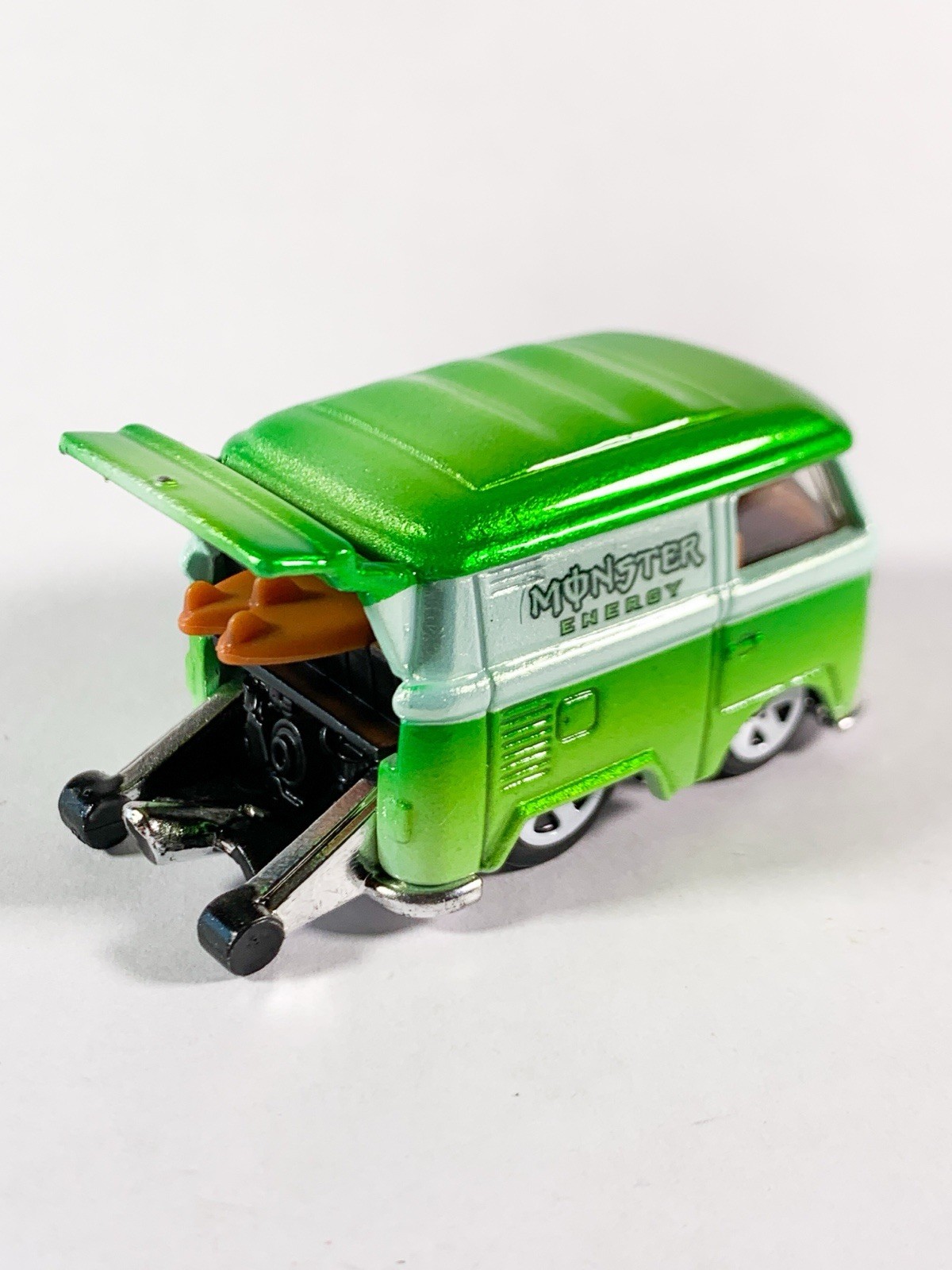 Hot Wheels Custom Kool Kombi MONSTER ENERGY VW Bus Real Riders Rubber Tires