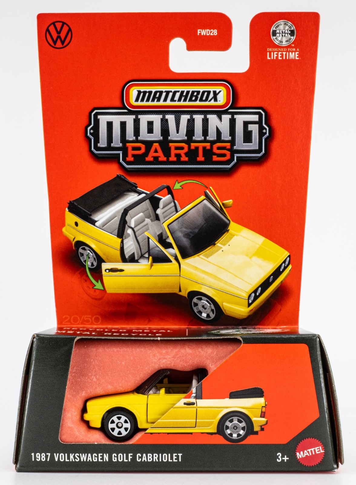 2026 Matchbox Moving Parts Mix 3 | 5-Car Set | Jeep | Lotus | VW | Toyota | FSC