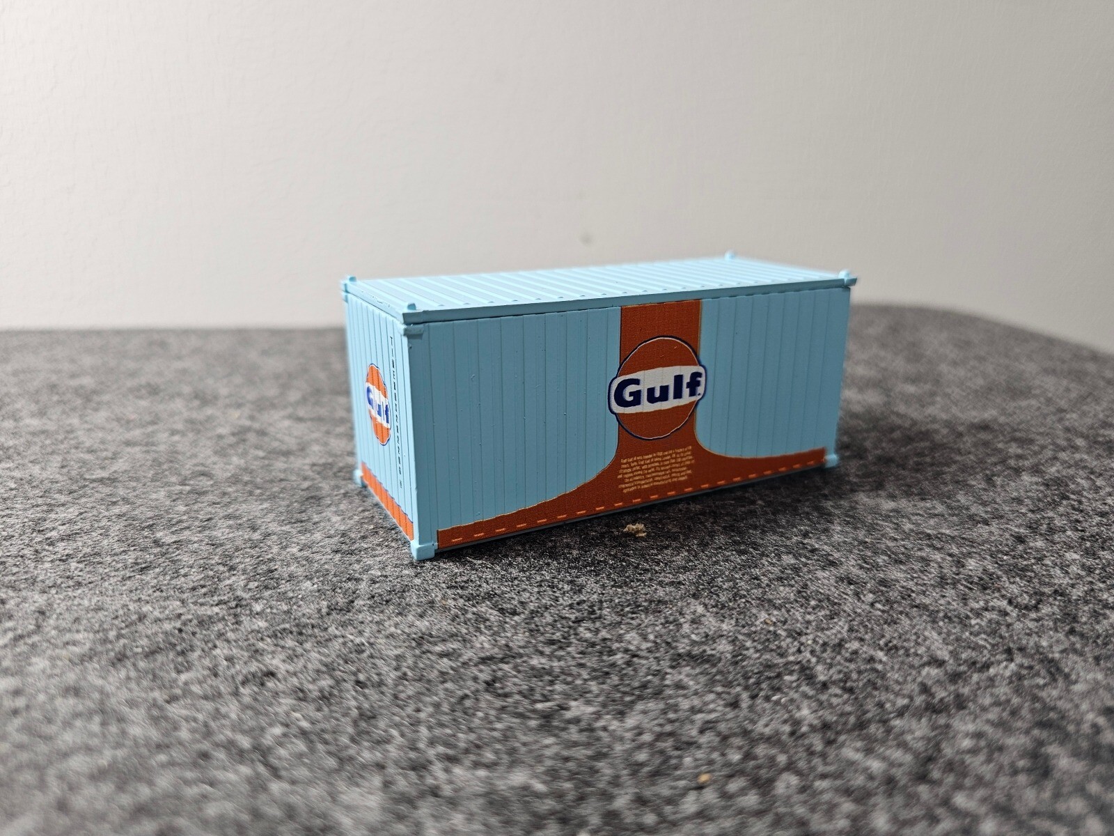 1:64 Alloy Gulf Painted 20′ Container Box Model Miniature Scene Barn Door Open